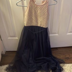 Pretty navy and pink dress